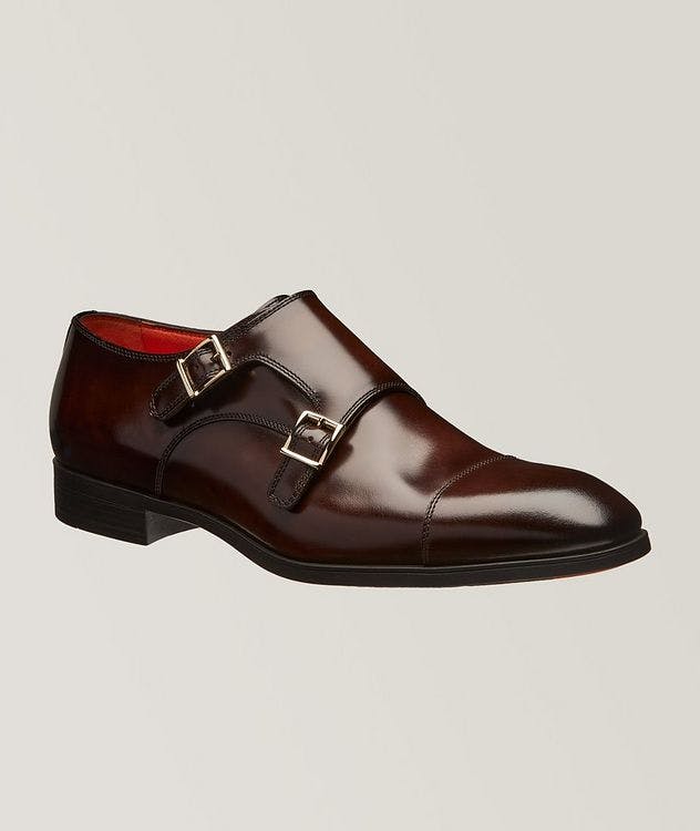 Burnished Leather Double Monkstraps picture 1