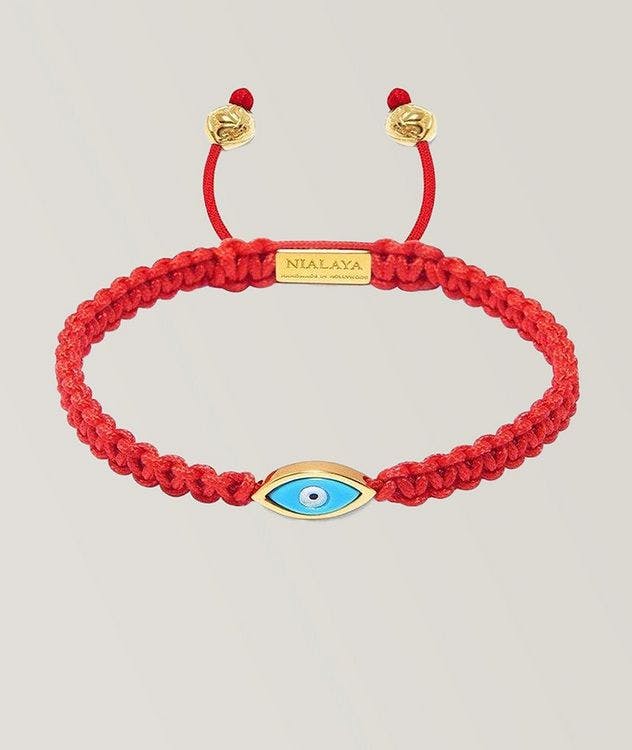 Red String With Gold Evil Eye Charm Bracelet picture 1
