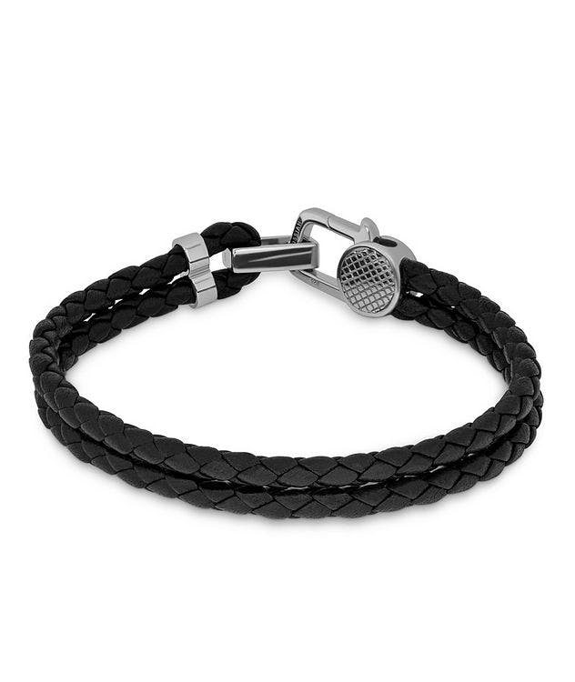 Braided Leather Lock Bracelet picture 2