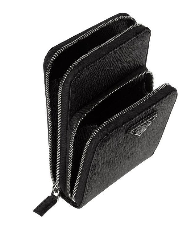 Saffiano Leather Smartphone Shoulder Bag picture 3