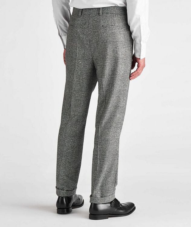 Pleated Wool-Cashmere Glen Plaid Dress Pants picture 4