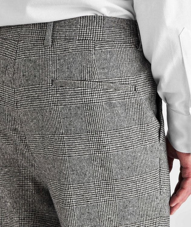 Pleated Wool-Cashmere Glen Plaid Dress Pants picture 6