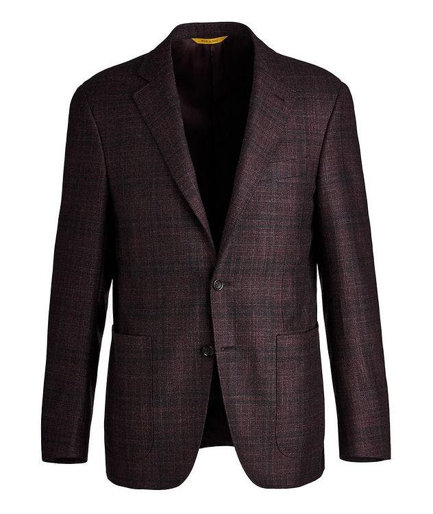 Kei Wool-Silk-Cashmere Check Sports Jacket picture 1