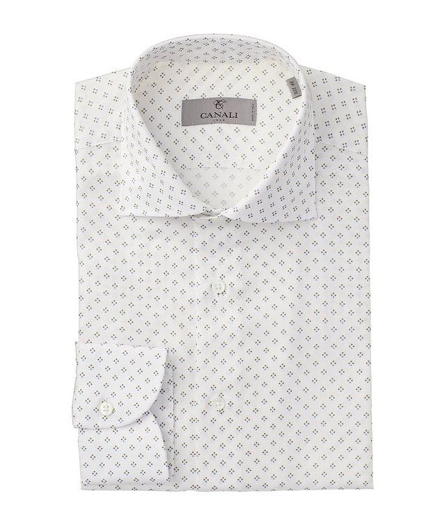 Slim-Fit Diamond Deco Pattern Cotton Shirt picture 1