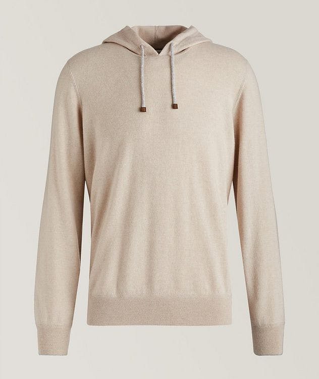Ribbed Cashmere Pullover Hoodie picture 1