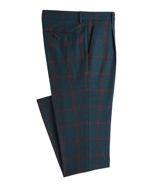 Morello Pleated Windowpane Patterned Wool Pants  picture 1