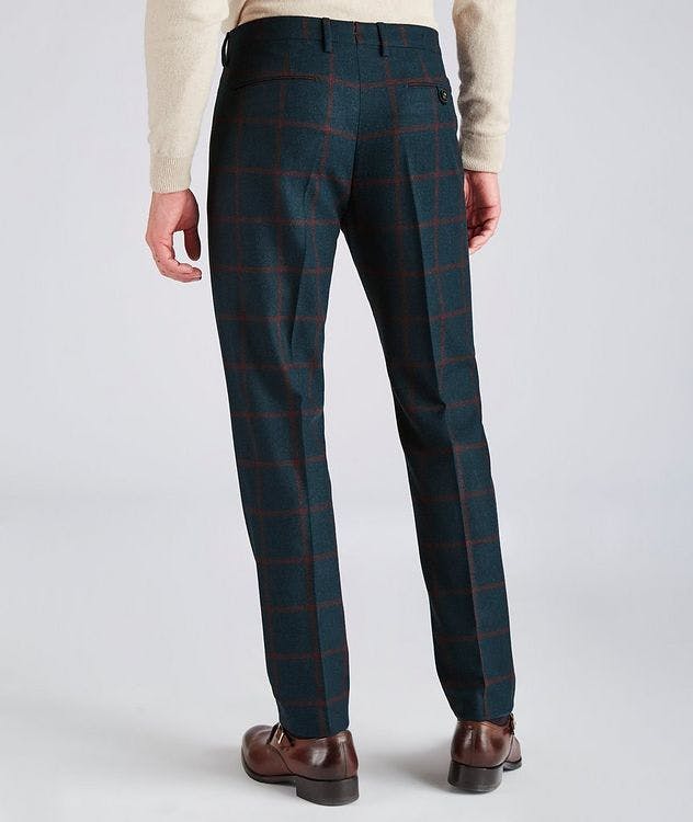 Morello Pleated Windowpane Patterned Wool Pants  picture 3