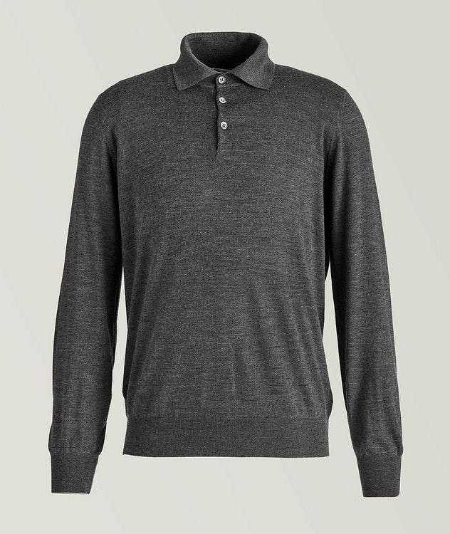 Long Sleeve Wool-Cashmere Polo  picture 1