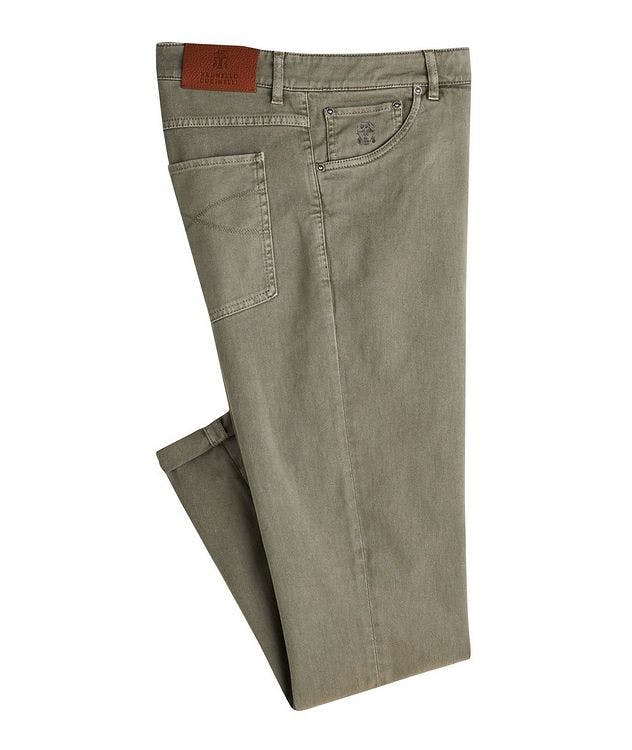 Stretch Five-Pocket Garment Dyed Slim Fit Jeans picture 1