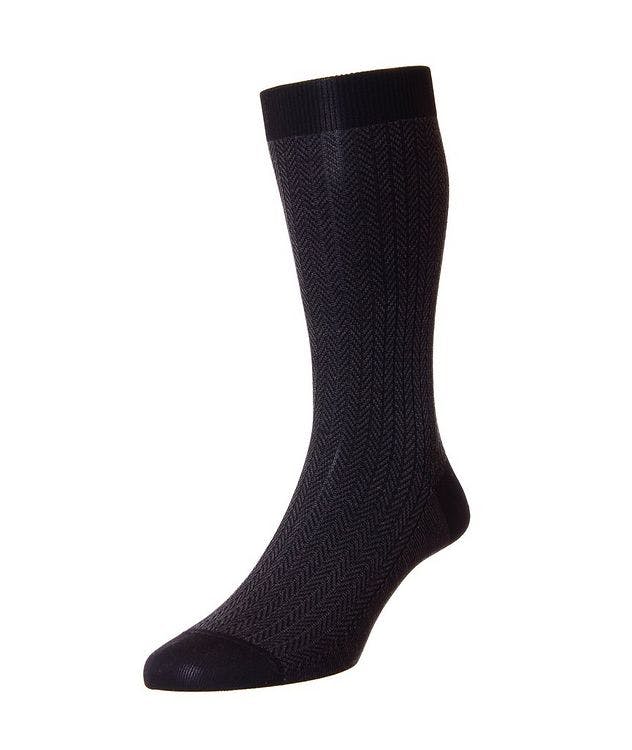Herringbone Egyptian Cotton Socks picture 1