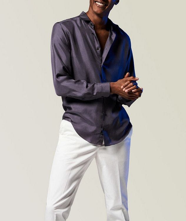 Slim Fit Silk Shirt picture 1