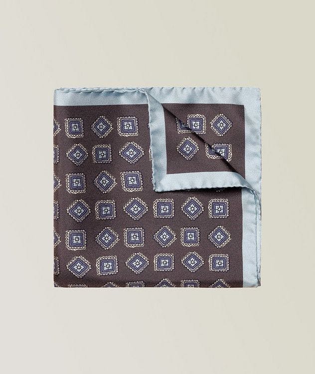 Medallion Print Silk Pocket Square picture 1