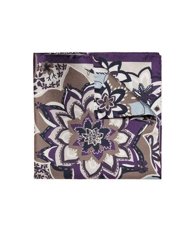 Purple Classic Paisley Silk Pocket Square picture 1