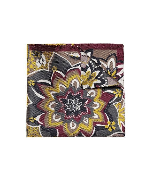 Burgundy Red Classic Paisley Silk Pocket Square picture 1