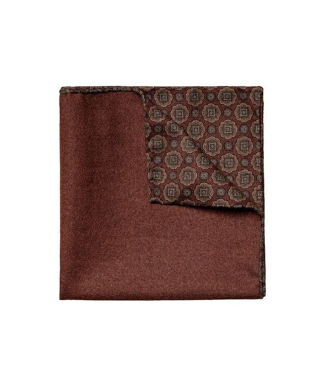 Double-Sided Paisley Wool Pocket Square picture 1