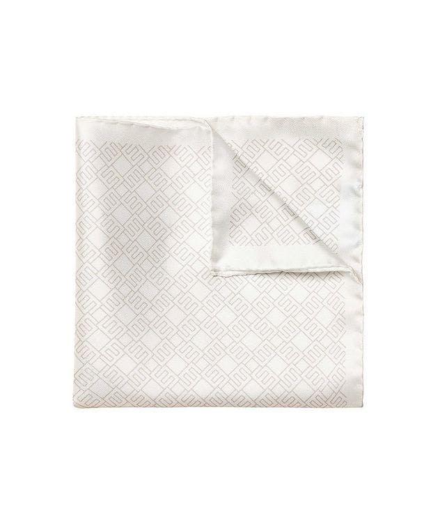 Off White 70's-inspired Silk Pocket Square picture 1