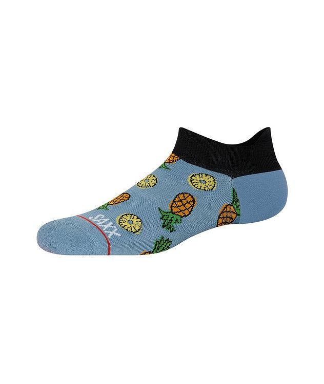 Pineapple Print Nylon-Blend Ankle Socks picture 1