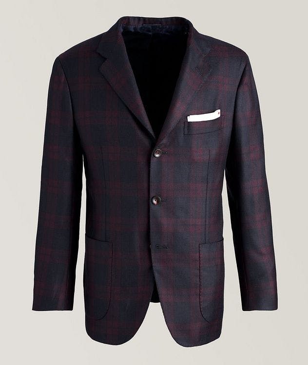 Plaid Cashmere-Wool-Silk-Linen Sport Jacket picture 1