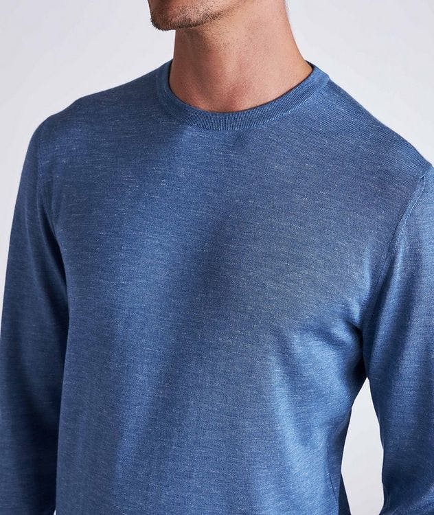 Silk-Cashmere-Linen Crewneck Sweater picture 5