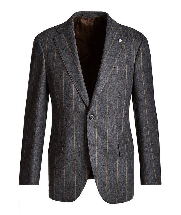 Brushed Wool-Cashmere Chalk Stripe Suit picture 1