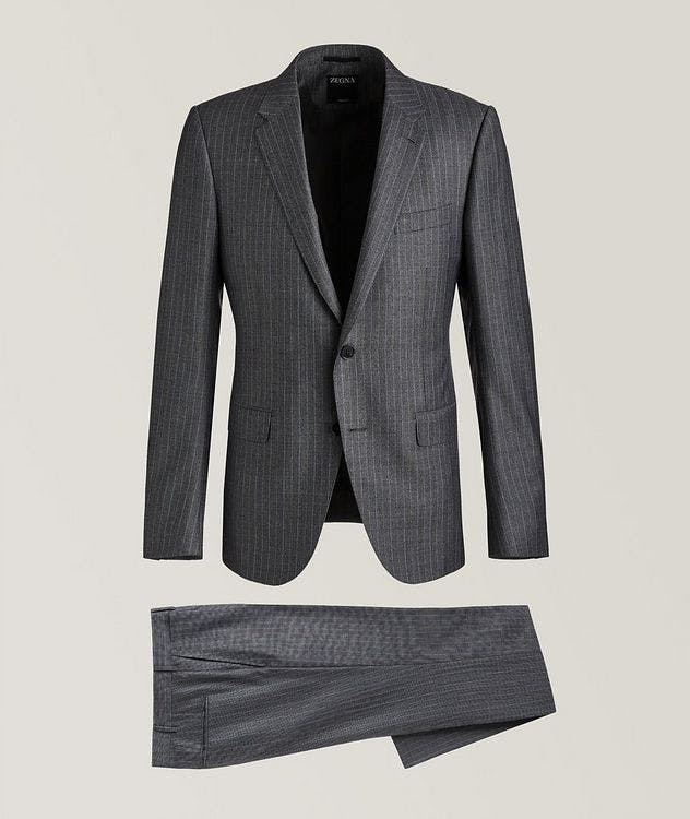 Fitted Trofeo Wool Stripe Suit picture 1