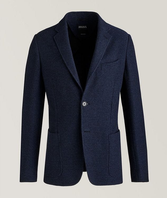 Unconstructed Honeycomb Cotton-Wool Sports Jacket picture 1