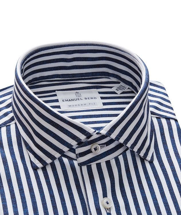 Modern 4-Flex Stretch-Cotton Striped  Knitted  Shirt picture 2