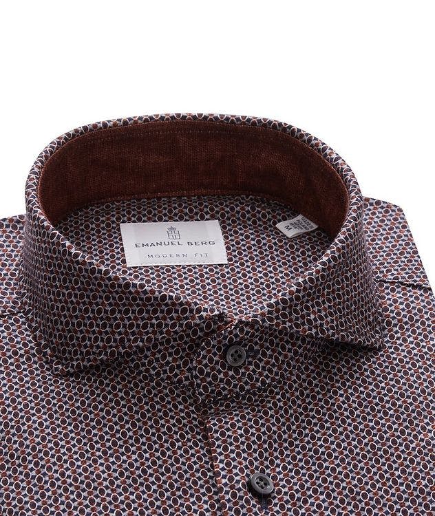 Premium Stretch-Cotton Jersey Knitted Deco Neat Shirt picture 2