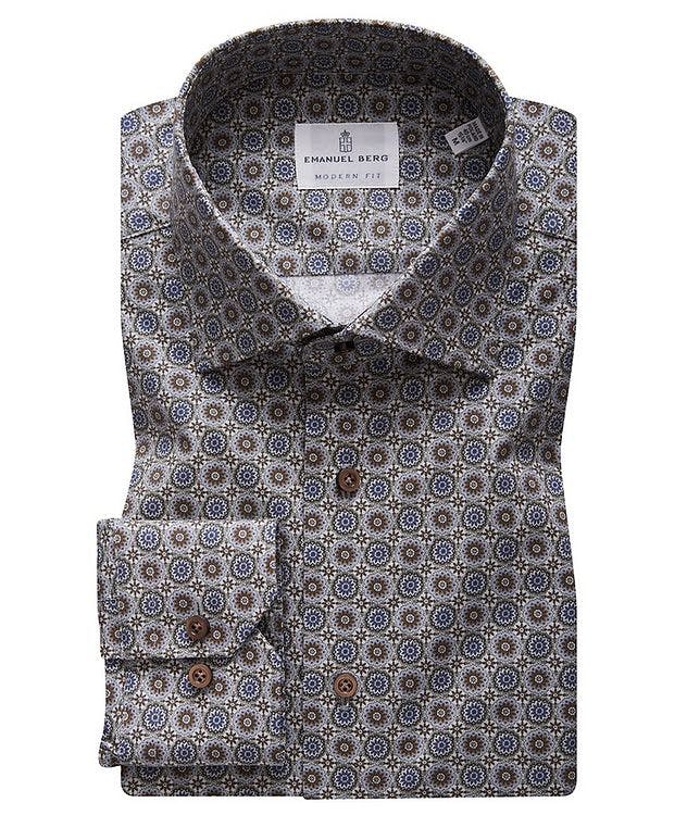 Geometric Stretch-Poplin Luxury Shirt picture 1