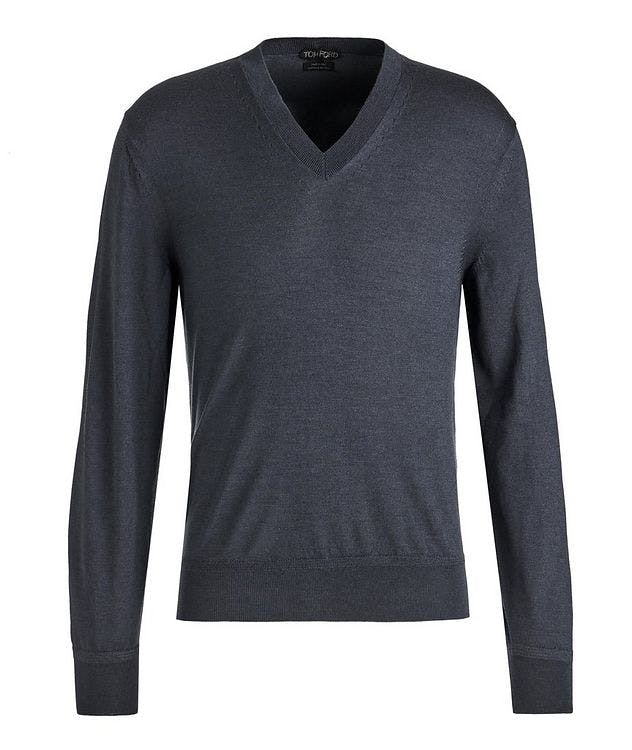 Cashmere-Silk V-Neck Sweater picture 1