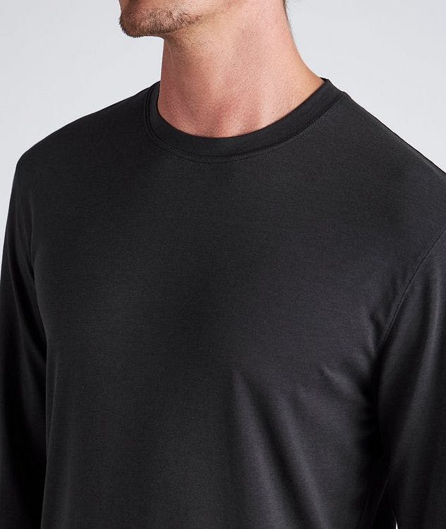 Long-Sleeve Jersey Lyocell-Cotton T-Shirt picture 5