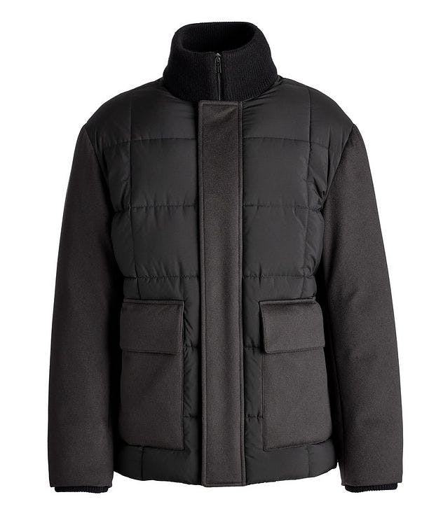 Hip Length Hybrid Down Jacket picture 1
