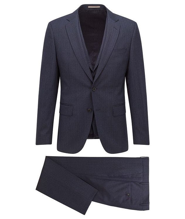 3-Piece Slim Fit Stretch Wool Suit picture 1