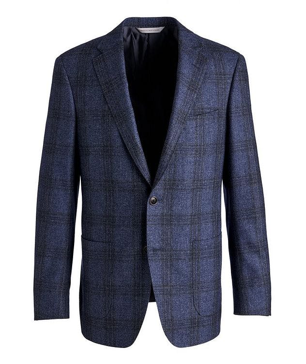 Cosmo Wool-Cotton-Silk Windowpane Sport Jacket picture 1