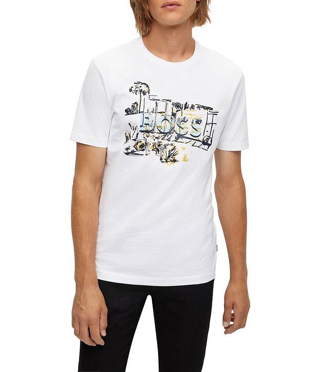 Hand-Drawn Artwork Cotton-Jersey T-Shirt picture 2