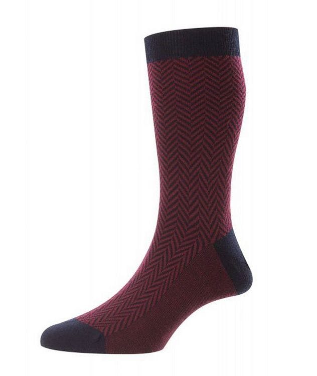 Hendon Merino Wool-Blend Herringbone Sock picture 1