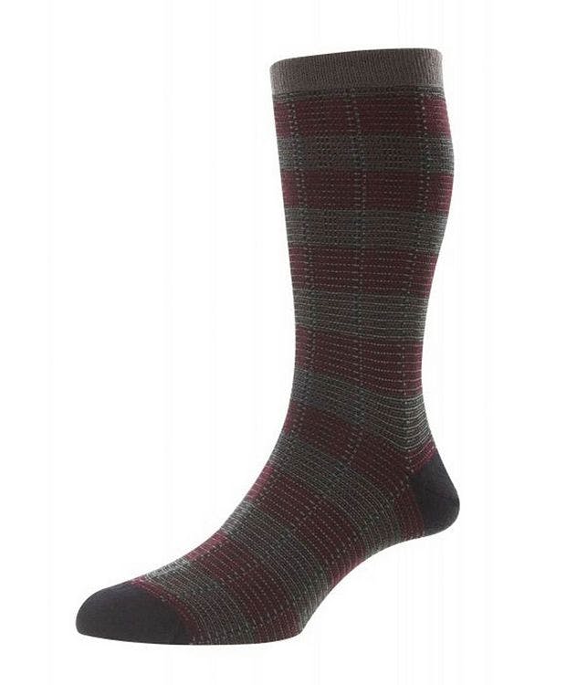 Highgrove Royale Merino Jacquard Check Socks picture 1