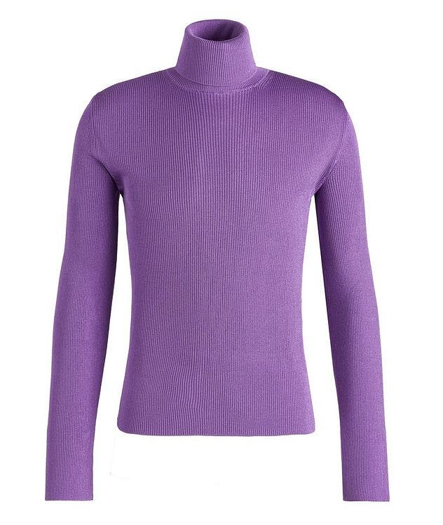 Silk Ribbed Knit Turtleneck picture 1