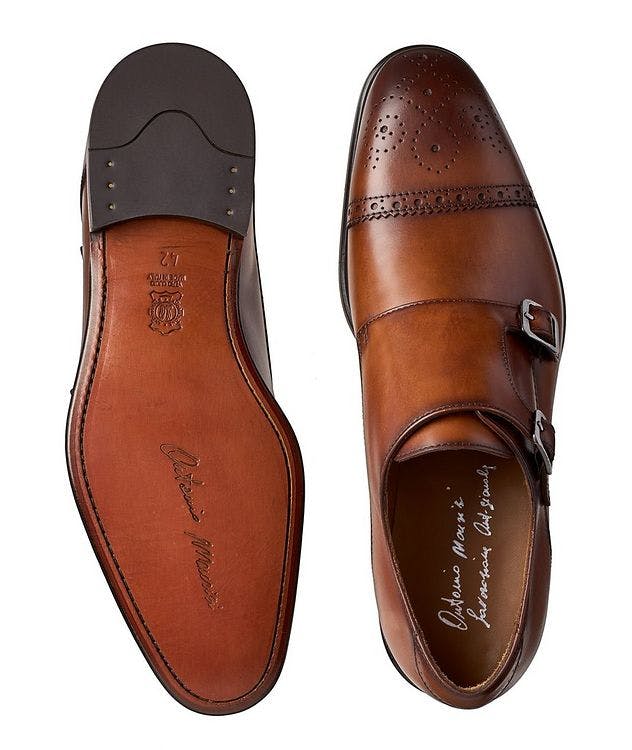 Leather Double Monk Strap Brogue picture 3