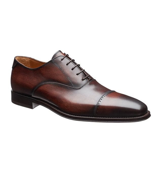 Leather Perforated Cap-Toe Oxford picture 1