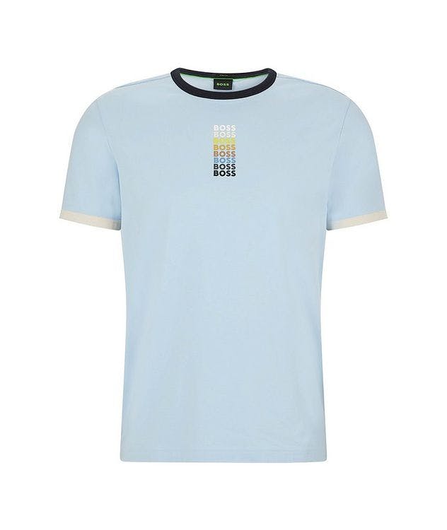 T-shirt en coton extensible avec logos picture 1