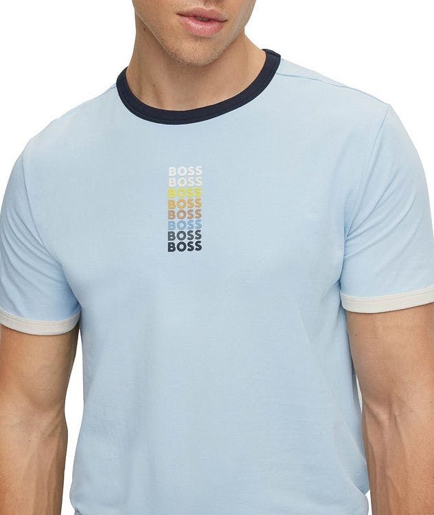 T-shirt en coton extensible avec logos picture 4