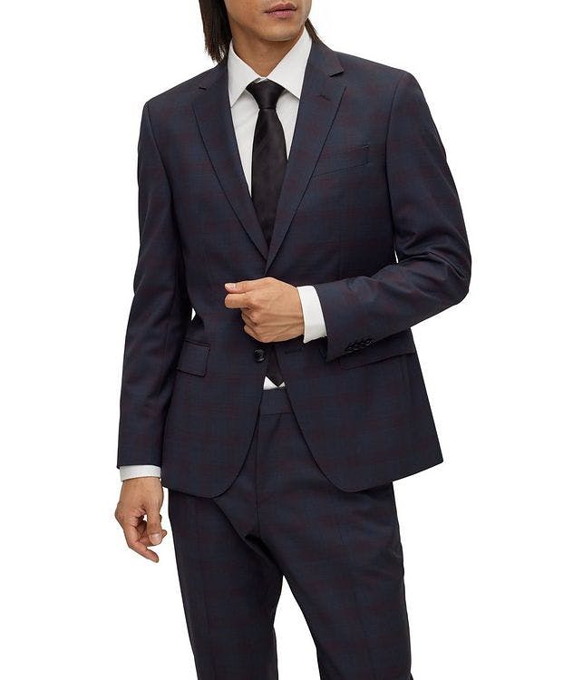 Slim-Fit Checked Virgin Wool Suit picture 2