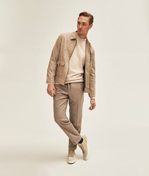 Check Wool Bomber Jacket  picture 1