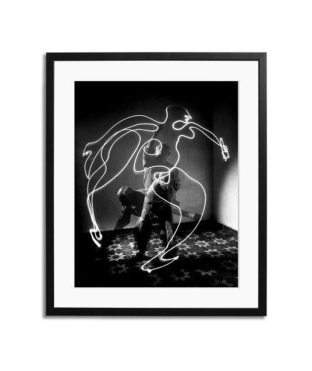 Picasso Light Painting Multiple Exposure Framed Print picture 1