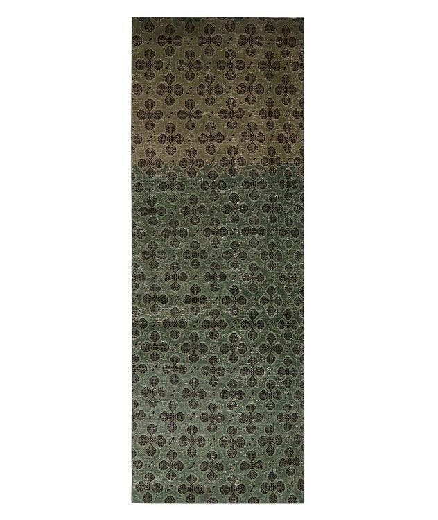 Vintage Green and Black Wool Runner 19925 picture 2