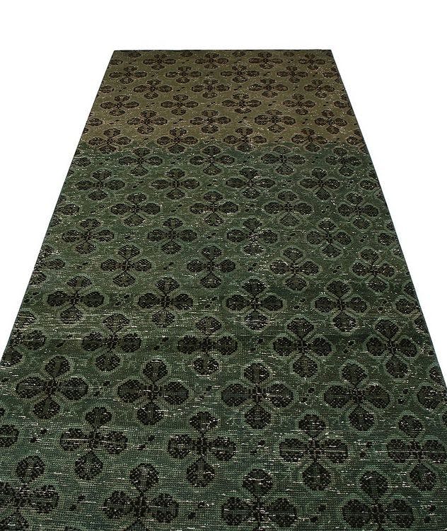 Vintage Green and Black Wool Runner 19925 picture 7