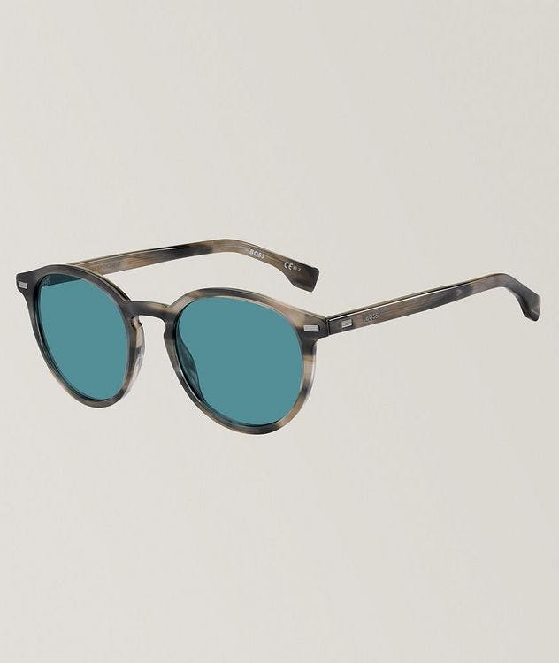 Hugo Boss Grey Brown Sunglasses With Blue Lenses picture 3