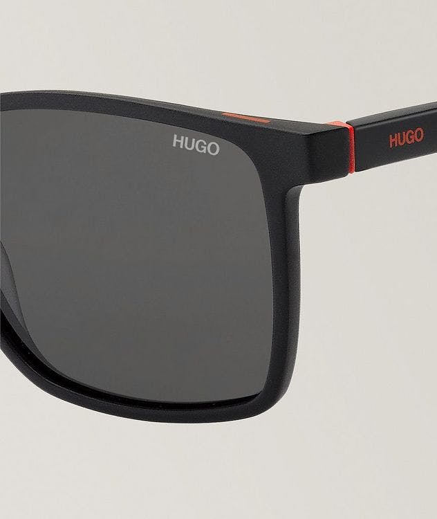 Hugo Matt Black Sunglasses With Grey Lenses picture 4